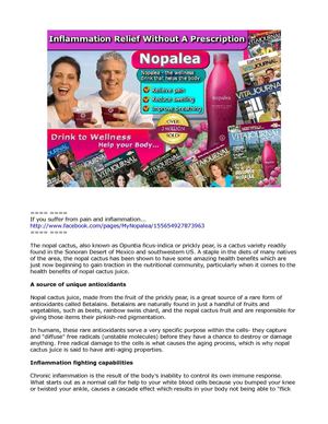 Health Benefits of Nopal Cactus Juice.