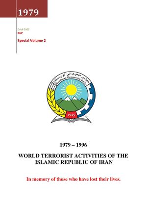WORLD TERRORIST ACTIVITIES OF THE  ISLAMIC REPUBLIC OF IRAN 