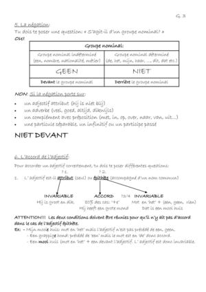 La négation 'niet' / 'geen' + l'accord de l'adjectif