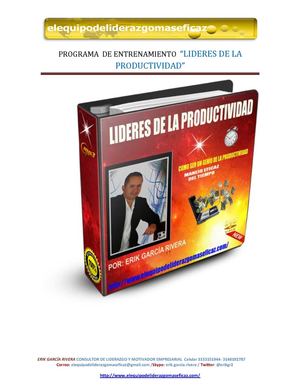 PROGRAMA "LIDERES DE LA PRODUCTIVIDAD"