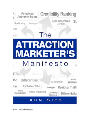 Attraction Marketers Manifesto