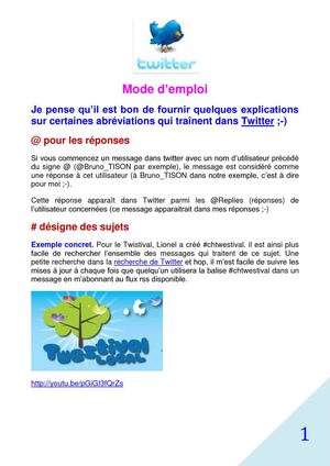 twitter mode d'emploi.