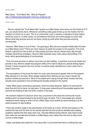 Mike Geary Not Truthful Do People Really Believe That