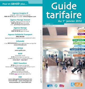 Guide tarifaire 2011 du STIF