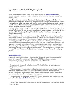 Zygor Guides review-Wonderful World of Warcraft guide