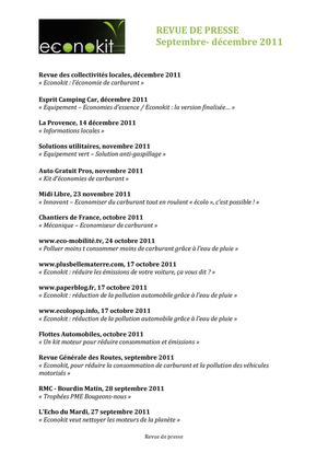Revue de presse Econokit