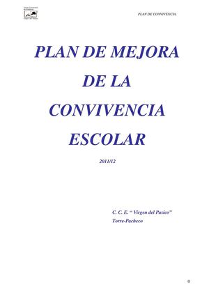 Plan de Convivencia Virgen del Pasico