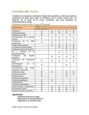 Control pre natal