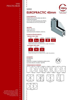VENTANAS - Serie EuroPractic45