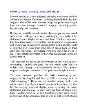 Beverly oaks surgery Woodland Hills