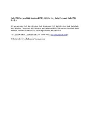 Bulk SMS Services