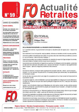 Actualité Retraites - FO n°59