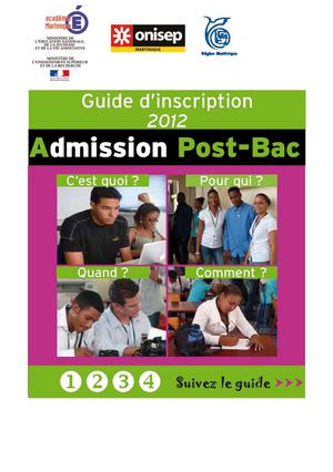 Guide d'information admission Post-bac