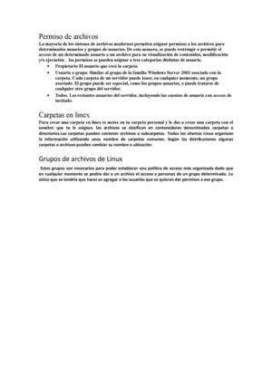  Los grupos y los permisos de archivos y carpetas en linex.