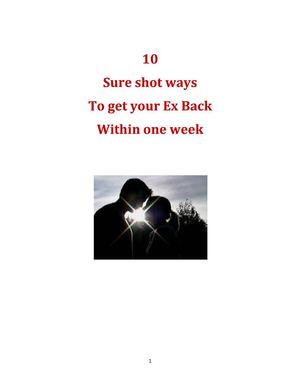 10 Ways To Get Your Ex Back