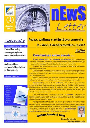 Newsletter janvier 2012