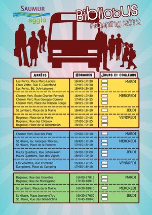 Planning bibliobus 2012