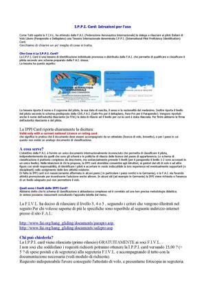 Istruzioni per IPPI card FIVL