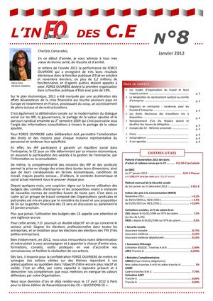 L'InFO des CE - n°8 - Janvier 2012