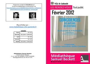Animations en février 2012 à la Médiathèque Samuel Beckett