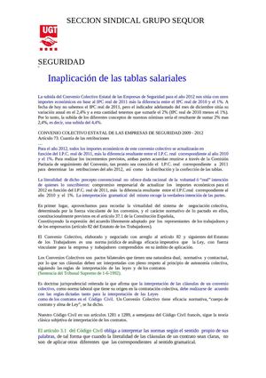 inaplicacion tablas salariales