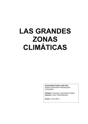 Las grandes zonas climáticas
