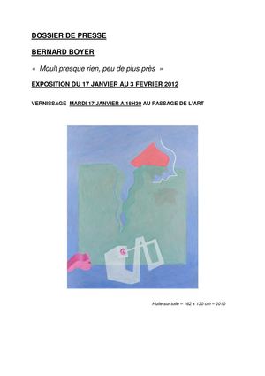 Dossier Exposition Bernard Boyer