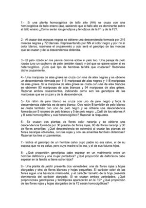 Problemas de Genética