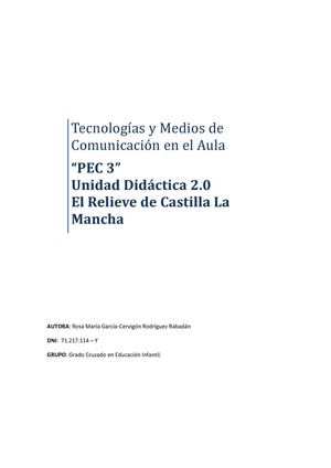 El Relieve de Castilla La Mancha - Unidad Didáctica basada en Herramientas Web 2.0
