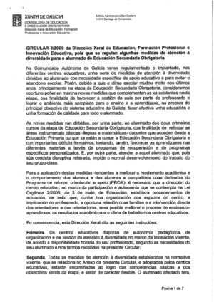 CIRCULAR 8/2009 ATENCIÓN DIVERSIDAD