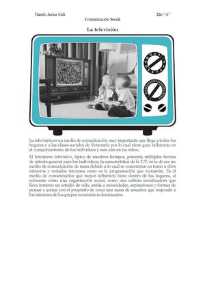 Analisis de la televisión