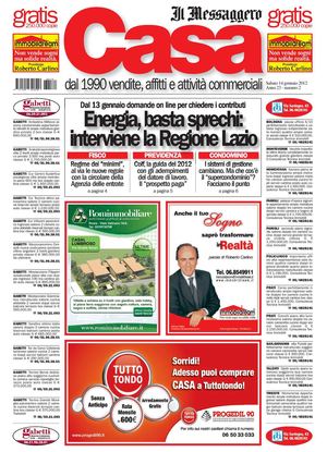 Messaggero Casa del 14/01/2011