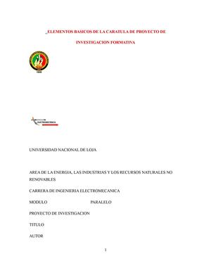 PROYECTO DE INVESTIGACIÓN FORMATIVA