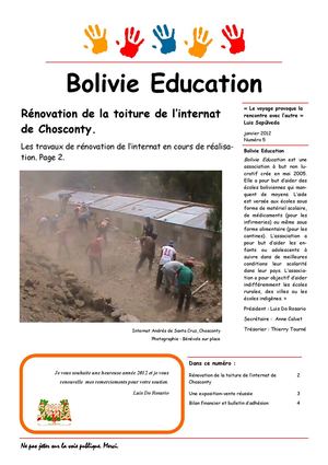 Bulletin Bolivie Education n°5 - janvier 2012