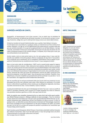 La lettre de l'ARTC de décembre 2011