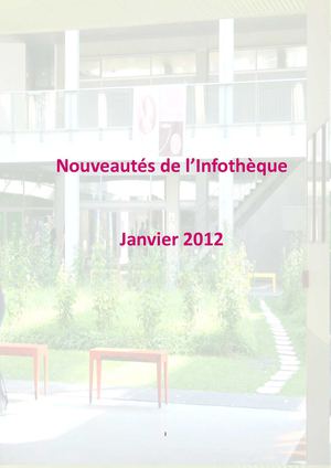 Selection nouveautes infothèque janvier 2012