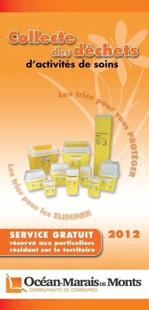 Calendrier des Déchets d'Activités de Soins 2012
