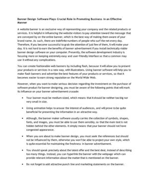 Banner Design Software Plays Crucial Role In Promoting Business in an Effective Manner