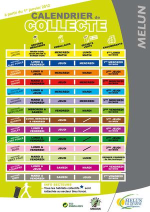 Calendrier de collecte 2012