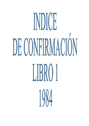 Indice de Confirmación