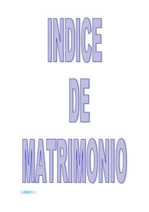Incide de Matrimonio