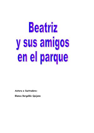 BEATRIZ Y SUS AMIGOS DEL PARQUE