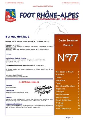 N°77 du 19.01.12