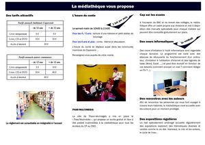 Informations médiathèque intercommunale Capavenir Février 2012