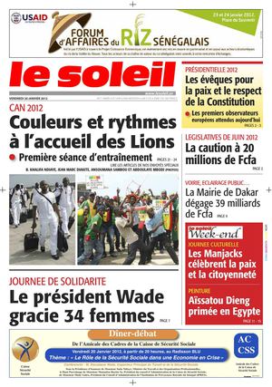 Edition du 20 Jan 2012