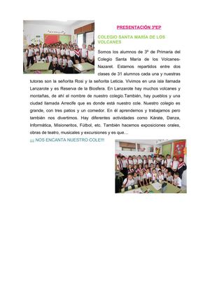 Colegio Santamaría de los Volcanes, Lanzarote