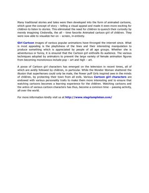 Cartoon girl characters enthrall children