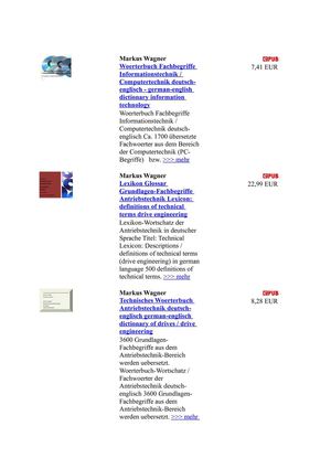 beam ebooks shop: Lehrmittel-Wagner: lernsoftware sprachen mechatronik elektronik (woerterbuch lexikon begriffe deutsch englisch)