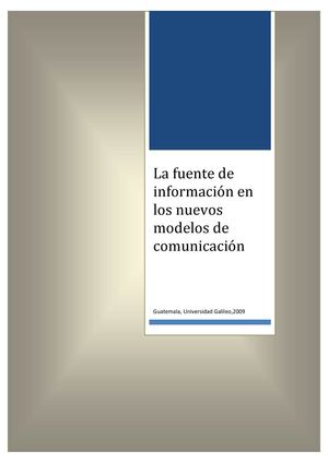 La fuente de información en los nuevos medios de comunicación 