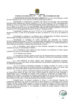 Lista de espécies da flora brasileira ameaçadas de extinção
